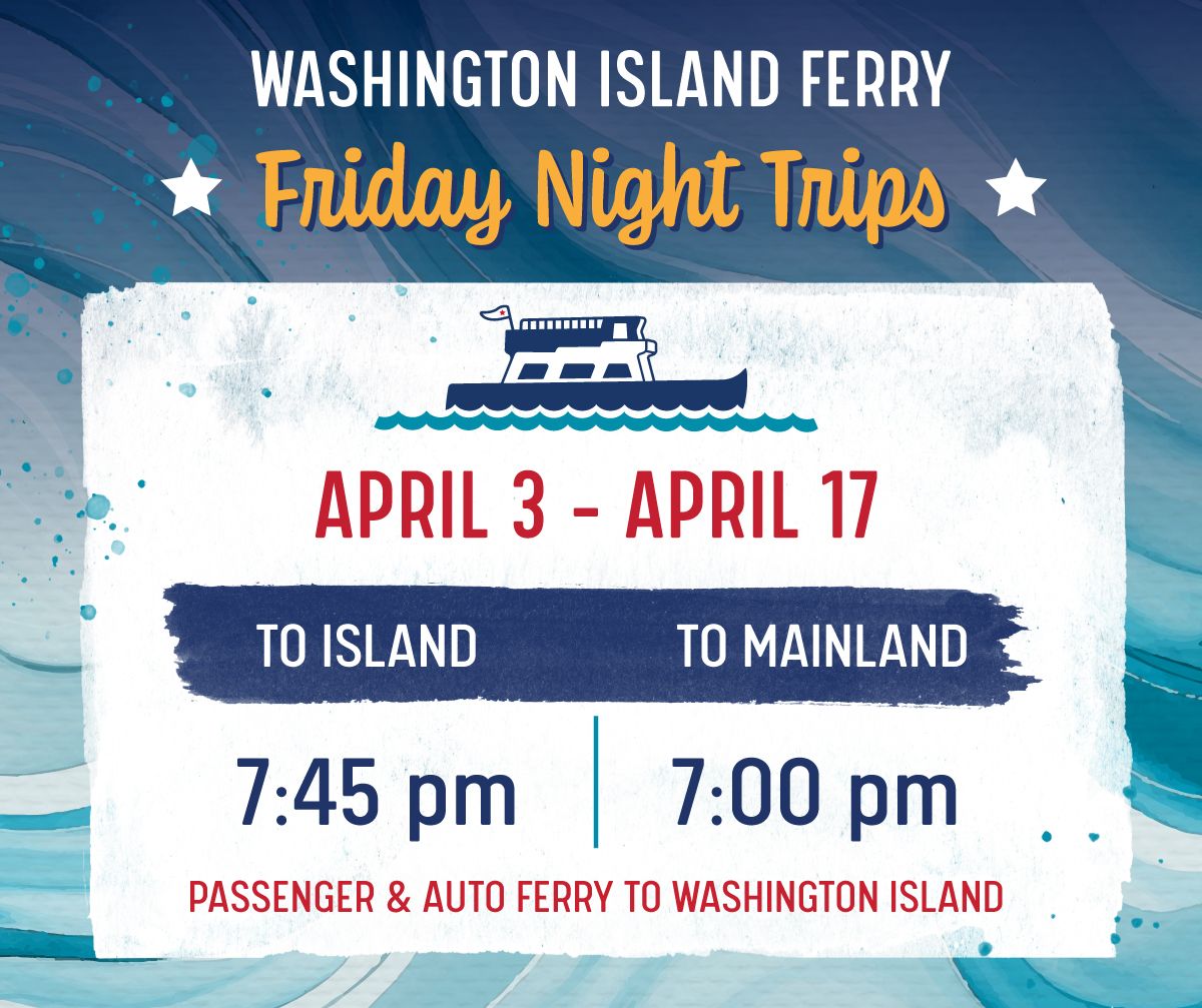 Washington Island Ferry schedule 2026-04-03 - 2026-04-17