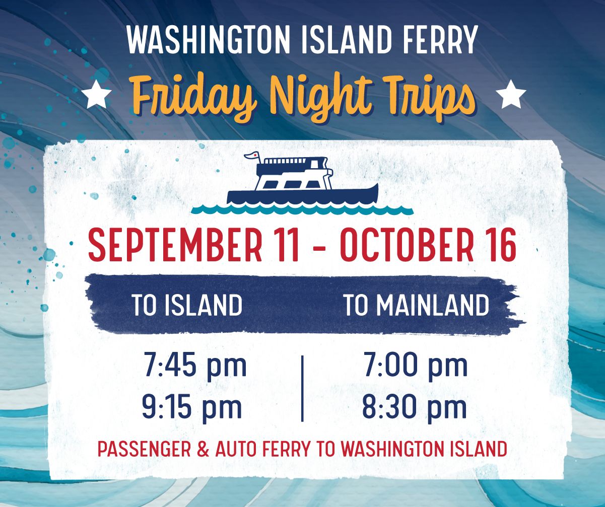 Washington Island Ferry schedule 2026-09-11 - 2026-10-16