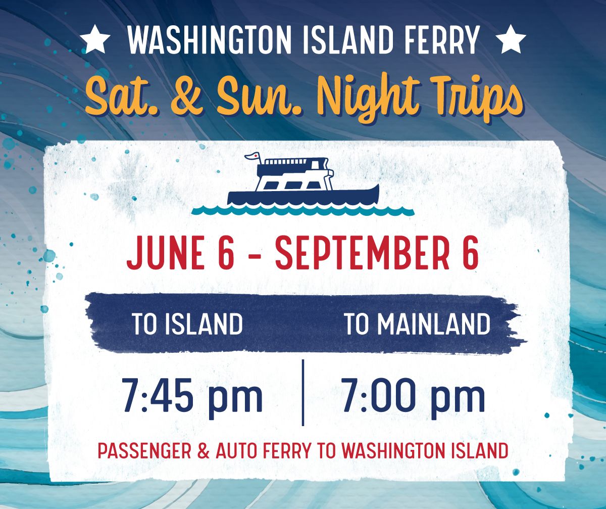 Washington Island Ferry schedule 2026-06-06 - 2026-09-06