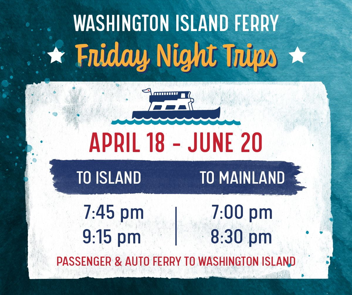 Washington Island Ferry schedule 2025-04-18 - 2025-06-20