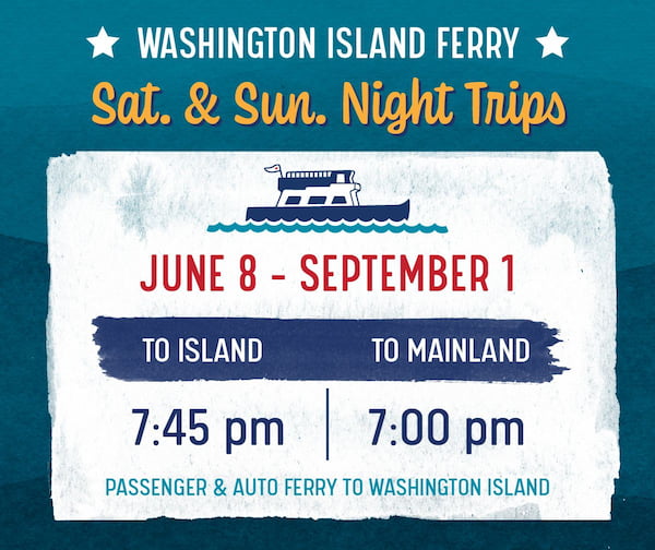 Washington Island Ferry schedule 2024-06-08 - 2024-09-01