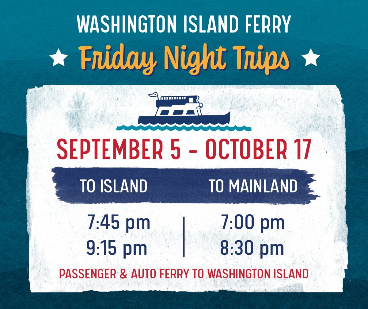 Washington Island Ferry schedule 2025-09-05 - 2025-10-17
